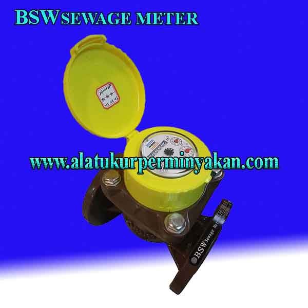 Jual flow meter air limbah merk BSW meters sewage flowmeter / size 2 inc / distributor flow meter air kotor / suplayer BSW sewae meter / harga meteran air