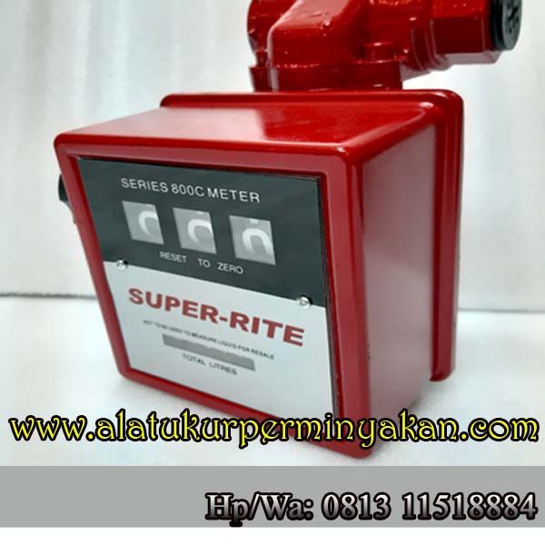 Fuel Flow meter Merk Super Rite 1 Inch 3 Digit